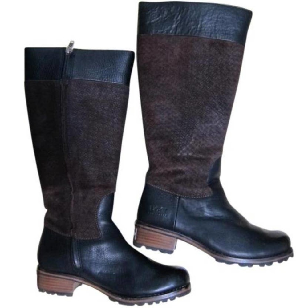 UGG Totten Riding Boots Black and Brown